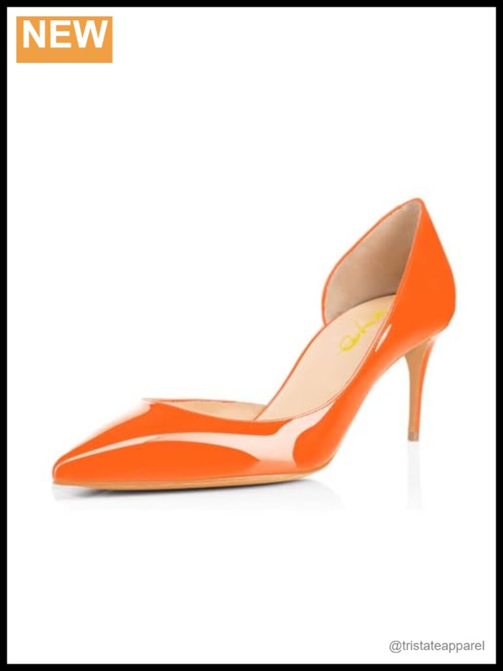 Women D'Orsay Low Heels 2.5 Inch Pointed Toe Slip-On Office Pumps